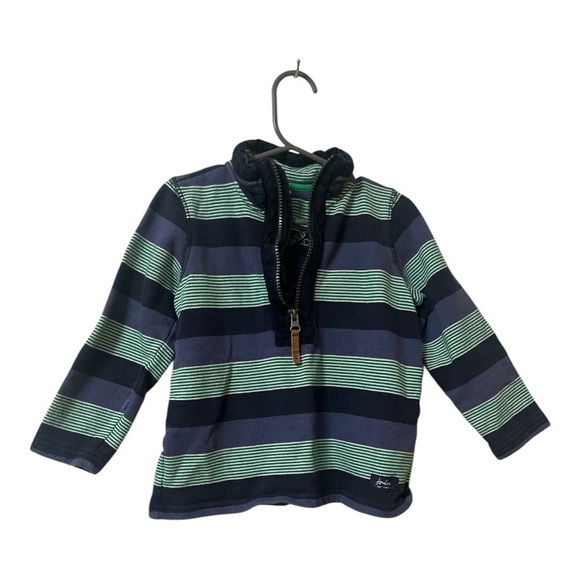 Striped Kids Pullover by Joules- Navy and Green - Picture 1 of 3